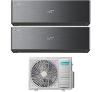 Hisense Climatizzatore Dual Split Inverter 12+12 2AMW52U4RXC Energy Pro X Black
