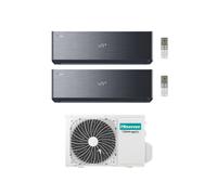 Hisense Climatizzatore Energy Pro X Black Dual Split 12+18 con 3AMW72U4RJC Inverter Wi-Fi R-32
