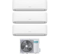 Hisense Climatizzatore Trial Split Inverter 9000+9000+12000 Btu /h Condizionatore con Pompa di Calore Classe A++/A+ Gas R32 WiFi (Unità Interna + Unità Est...