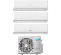 Hisense Climatizzatore Trial Split Inverter 9000+9000+9000 Btu Condizionatore con Pompa di calore Gas R32 (Unità Interna + Unità Esterna) 3x...