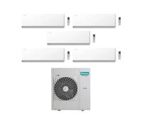 Hisense Climatizzatore UNI HB Penta Split 9+9+9+9+12 con 5AMW125U4RTA Inverter Wi-Fi R-32
