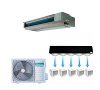 HIsense Condizionatore Canalizzato 18000 BTU R32 e Kit Plenum 2,3,4,5 vie
