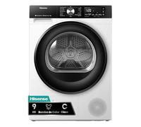 Hisense DH3S902BWCC - Asciugatrice a condensa con pompa di calore, 9 kg, 16 programmi, ConnectLife, Autodry, QuickDry, cura delle allergie, rinfrescante, TwinAir, DelayEnd, sensore di umidità, classe
