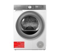 Hisense DH3S902BWCCA Asciugatrice A Pompa Di Calore, 9 Kg, A+++/C, Bianco/Silver, Big Display, 16 programmi, Refresh,WiFi, Porta Reversibile