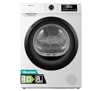 Hisense DHQE800BW2 Asciugatrice A Pompa Di Calore, 8 Kg Oblò Nero, Big Display, 16 programmi, Refresh