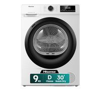 Hisense Asciugatrice 9 Kg Classe D Inverter con Pompa di calore Profondità 59 cm Funzione Vapore - DHQE900UWD