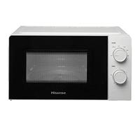Hisense H20MOWS1 Forno Microonde con Controllo Meccanico, Capacità 20 L, Potenza 700 Watt su 6 Livelli, Colore Bianco