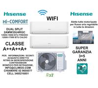 Condizionatore Climatizzatore Hisense Dual Split Inverter Energy Pro Plus R-32 9000+9000 BTU Con 2AMW35U4RGC Wi-Fi Integrato