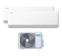 Hisense HISKITDUAL42UNI12+12 condizionatore fisso Dual split Climatizzatore split system Bianco 12000 + 12000 BTu Hisense
