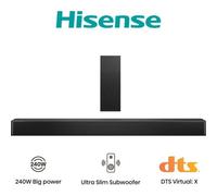 Hisense HS2100 Nero 2.1 canali 240 W (Hisense HS2100 2.1 Soundbar mit Subwoo)