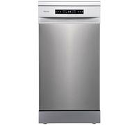 Hisense HS543D10X-Lavastoviglie, Libera installazione, 45 cm di larghezza, Classe D, 11 servizi, 8 programmi, 1/2 mezzo carico, 3 ° vassoio, casa differita, apertura automatica della porta