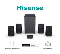 Hisense HT Saturn Sistema di altoparlanti wireless per home cinema a 4.1.2 canali per un suono 3D di qualità cinematografica a casa tua.