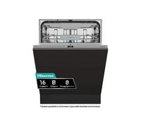 Hisense HV16B, Lavastoviglie integrata, Classe B, 16 Coperti, 40db, 8 programmi, controllo touch, fast cleaning, Apertura automatica della porta, Indicatore del tempo rimanente, 9,5L