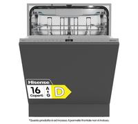 Hisense HV673D64 Lavastoviglie da Incasso, 16 Coperti, 9,5 litri, 3 Cesti Flessi