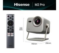 Hisense Laser proiettore M2 Pro, proietta da 65 a 200 pollici, Risoluzione 4K,Zoom Ottico, 1300 ANSI lumen,Dolby Vision, HDR10+, Smart TV VIDAA U7.6, 20W audio integrato