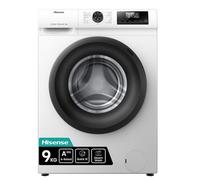 Hisense WF1Q9041BW - Lavatrice con funzione vapore, 9 kg, 1400 giri/min, 15 programmi, programma anti-allergie, lavaggio per neonati, autolavaggio, QuickWash 15 min/piumino/Eco 40-60 °C/Power 49/EEK: