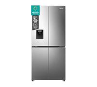 Hisense RQ5P470SMIE, Frigorifero Americano Quattro Porte, Classe E, Inox, Total No Frost, WiFi, Metal Cooling, Zona Convertibile, Display LED, Dispenser Acqua, Motore Inverter