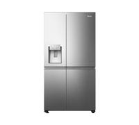 Hisense RS818N4TIC Side by Side - Frigorifero congelatore, EEK C, dispenser di acqua per ghiaccio, display LED, Total No Frost, Multi Air Flow, Fast Freeze, look Inox