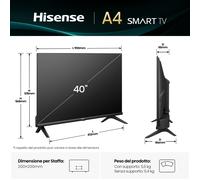 Hisense Smart TV 40" Full HD 40A4Q