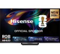 Hisense Smart TV RGB MiniLED 180Hz 75" 4K 75UR8S, Schermo Anti-Riflesso, 100% BT2020, Dolby Atmos 2.1.2 By Devialet, Dolby Vision IQ, VIDAA OS, Native 180Hz Game Mode, Wifi, BT, lativù 4K