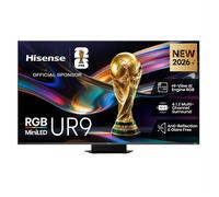Hisense Smart TV RGB MiniLED 180Hz 75" 4K 75UR9S, Schermo Anti-Riflesso, 100% BT2020, Dolby Atmos 4.1.2 By Devialet, Dolby Vision IQ, VIDAA OS, USB-C, Native 180Hz Game Mode, Wifi 6E, BT, lativù 4K