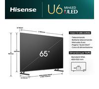 Hisense TV Mini-LED 65" 4K Ultra HD 65U6NQ