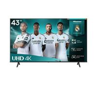 Hisense Smart TV 43" 4K Ultra HD 2025 43A6Q, Smart TV VIDAA U8, Dolby Vision, HDR 10, Game Mode Plus, Alexa Built-in, VIDAA Voice, Tuner DVB-T2/S2 HEVC 10, lativù 4K