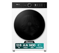 Hisense WD5I1245BWRH NUOVA Lavasciuga Pompa di Calore 12 + 8 Kg,1400 Rpm, 23 Programmi Automatici e Rapidi, iFit, Motore Inverter 30%/A-10%, Display Touch, Bianco