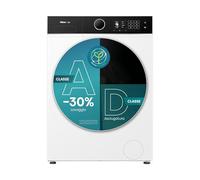 Hisense WD5I8043BWF Lavasciuga Slim a Carica Frontale 8 kg, Slim, Classe A, 1400 rpm, 15 Programmi, Connectivity, Vapore, Refresh, Display Touch, Maxi cestello, Programma Rapido