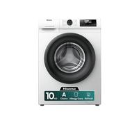 HISENSE WF1Q1041BW LAVATRICE, Caricamento frontale, 10 kg, 15 programmi, Profondità 55 cm, Giri 1400 rpm, Bianco/oblò nero, livello rumorosità centrifuga 74 dB(A
