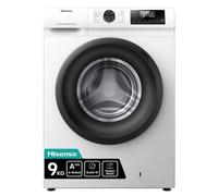 Hisense WF1Q9041BW - Lavatrice con funzione vapore, 9 kg, 1400 giri/min, 15 programmi, programma anti-allergie, lavaggio per neonati, autolavaggio, QuickWash 15 min/piumino/Eco 40-60 °C/Power 49/EEK: