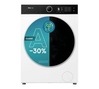 Hisense WF5I8043BWF Lavatrice slim a Carica Frontale 8 kg, Classe A-30%, 1400 rpm, 15 Programmi, Connectivity, Vapore, Refresh, Display Touch, Maxi cestello, Programma rapido