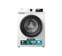HISENSE WFQP701219VM LAVATRICE, Caricamento frontale, 7 kg, 15 programmi, Profondità 45 cm, Giri 1200 rpm, Bianco, livello rumorosità centrifuga 72 dB(A