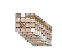 Hiser Adesivi per Piastrelle da Cucina Mosaico 3D Creativo 10 Pezzi Impermeabile Adesivo da Parete Formato Autoadesivo Decorativo per Cucina Bagno Decorazioni Casa (Gelatina,10x10cm)