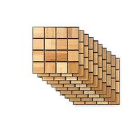 Hiser Adesivi per Piastrelle da Cucina Mosaico 3D Creativo 10 Pezzi Impermeabile Adesivo da Parete Formato Autoadesivo Decorativo per Cucina Bagno Decorazioni Casa (Venatura del Legno,10x10cm)