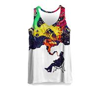 Hiser Canottiera Sportiva da Uomo Bodybuilding Fitness Palestra Muscolo Formazione Canotta Smanicato Vest Traspirante Sport Tank Top Senza Manica XXS-4XL (Fantasia,L)