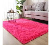 Hiser Shaggy Tappeto per Soggiorno, Moderno Soffice Peloso Ultra Molle Antiscivolo Tappeti Moquette per Interni Divano Camera da Letto Bambino Cameretta (Rose Red,120x200cm)