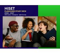 HiSet Flashcard Study Deck 2026 - 2007: 200 Cards - 5 Subjects - Q&A Format Covering All 5 HiSET Test Areas - Mathematics, Science, Social Studies, and Language Arts