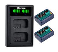 Hisewen 2 Pack NP-FW50 Batteria NPFW50 e caricabatterie Compatibile con Sony A6000, A6100, A6300, A6400, A6500, A7, A7 II, A7S, A7S II, A7R, A7R II, ZV-E10, NEX-7, NEX-6 Fotocamera
