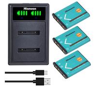 Hisewen - Batteria Li-42B Li-40B 1200 mAh per Olympus Stylus 1040 1060 1070 7000 7010 7020 7030 7040 TG-310 TG-320 VR310 per Fujifilm NP-45 10.