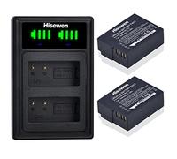 Hisewen DMW-BLC12 Batteria e Caricabatterie per Panasonic Lumix G85, DC-FZ1000 II, DC-G95, DMC-GH2, DMC-G5, DMC-G6K, DMC-G7, DMC-GX8, DMC-FZ200, DMC-FZ300, DMC-FZ1000