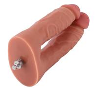 Hismith dildo realistico 16,5 cm dildo anale,dildo silicone per macchina del sesso,dildo doppio con sistema KlicLok, dildo per donna vagina e ano, anal dildo sex toys