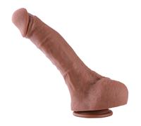 HiSmith HSA88 Ultra Realistic Dual-Density Silicone Dildo KlicLok 30cm Brown