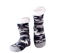 Hisonwel Uomo Calze a pantofola ultra morbidi caldo termici Calzini invernali Natale Calze con Suola Antiscivolo