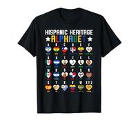 Hispanic Heritage Month Alphabet A to Z Bilingual Kids Maglietta