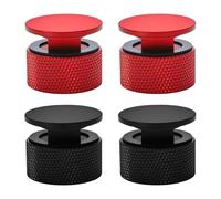 HiSpkNix 2 paia di chiusure per casco da saldatura, parti di ricambio in alluminio compatibili con pipeliner, pancake e zucchero, con rondella in silicone antiscivolo, nero e rosso