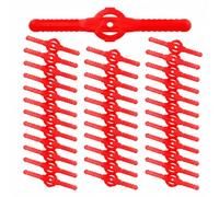 hiSpkNix 36 lame di ricambio in plastica per decespugliatore, accessori per teste di taglio per erbacce, compatibili con tagliaerba senza fili, parti rosse per falciare il prato da giardino