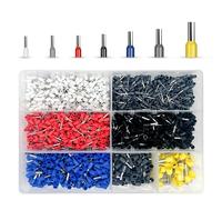 HISports Set di manicotti terminali 2000 pezzi, set di manicotti terminali 0,5-10 mm² (22-7 AWG) manicotti terminali isolati manicotti per cavi assortimento di manicotti terminali per collegamento