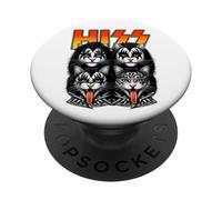 Hiss Cats Rock Kitten Musica a dondolo Amanti Gatti Mamme Papà PopSockets PopGrip Adesivo