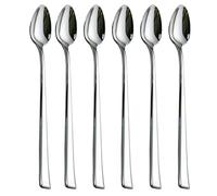 HISSF Cucchiaini da tè freddo, in acciaio inox 18/10, set di 6 pezzi, 20 cm
